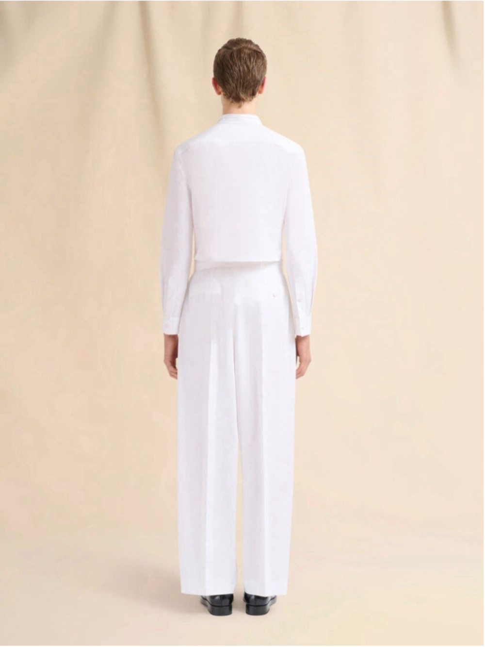 Marni Compact Organic Cotton Poplin Tapered Wide Leg Trousers Pants IT 52 US 36 - Picture 4 of 14